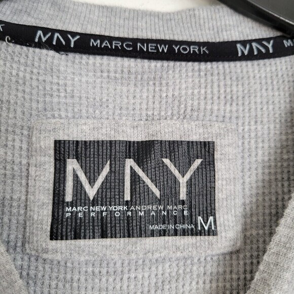 Marc New York Andrew Marc Performance Heather Gray Long Sleeve Top Size Medium - Picture 10 of 13